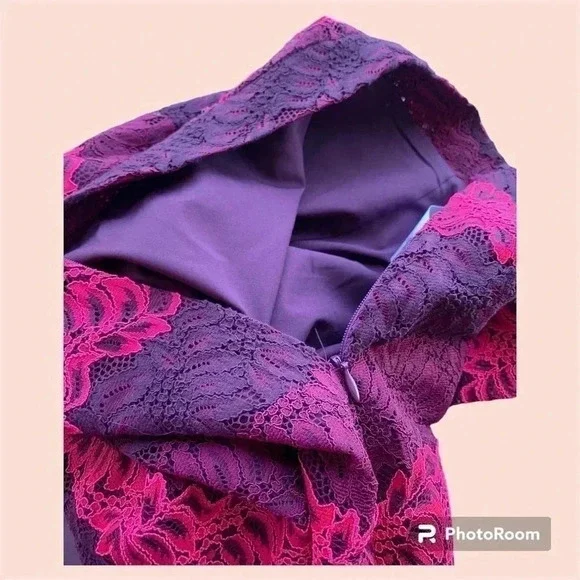 Banana republic Purple and Blue Women’s Skirt Size 6 P With 3/4 Zipper - Picture 4 of 4